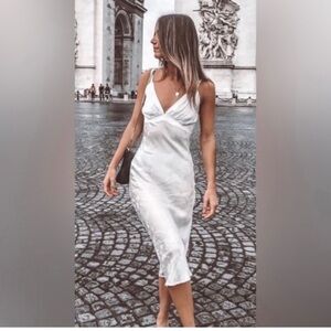 Spell and the gypsy collective Rosalie jacquard slip dress white Size medium NWT